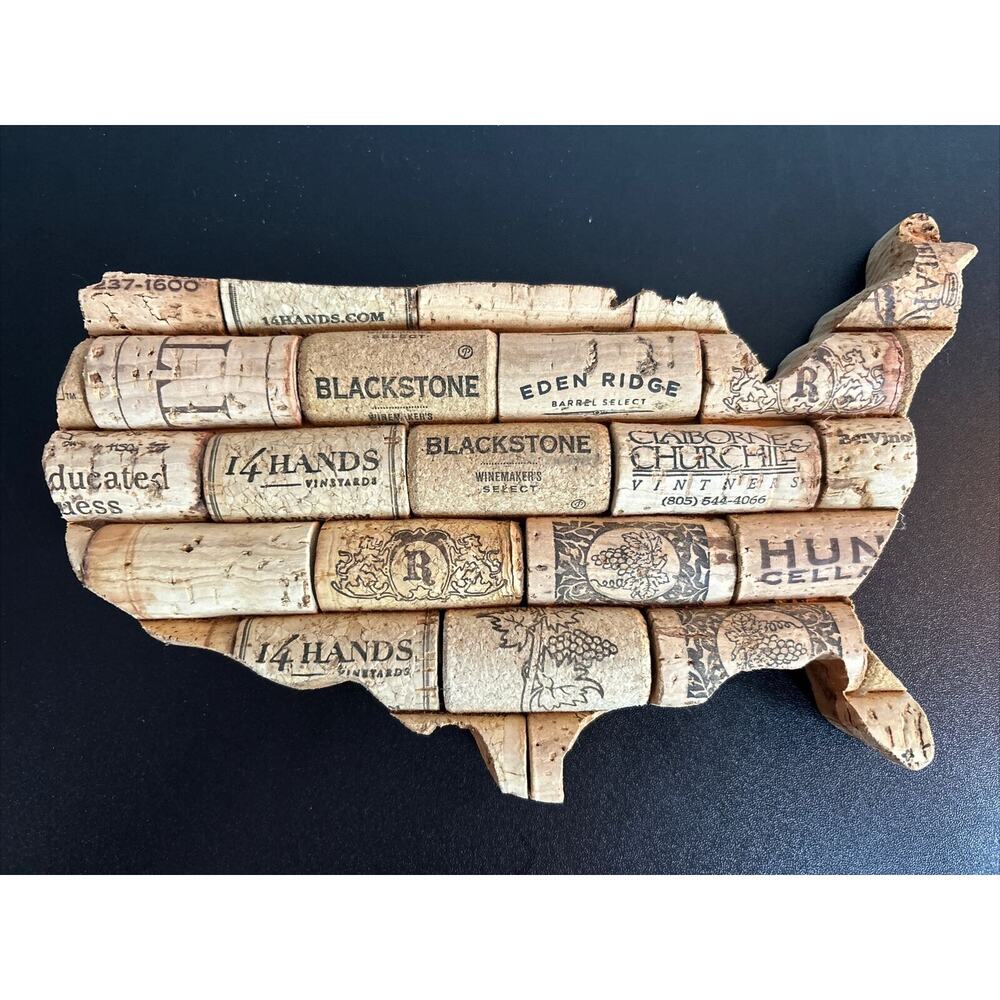 United States Cork Art Trivet Hot Plate